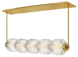 Fredrick Ramond Reign Medium Five Light Led Linear, Lacquered Brass