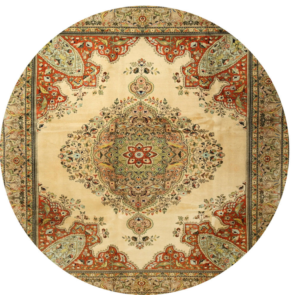Ahgly Company Indoor Round Traditional Area Rugs, 3' Round