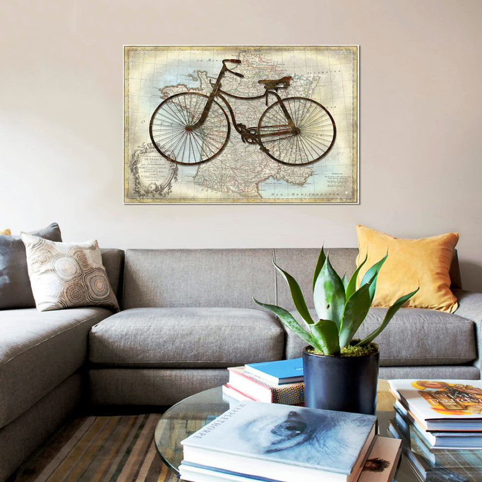 "Bike France" by Amanda Wade, Canvas Print, 18"x12"