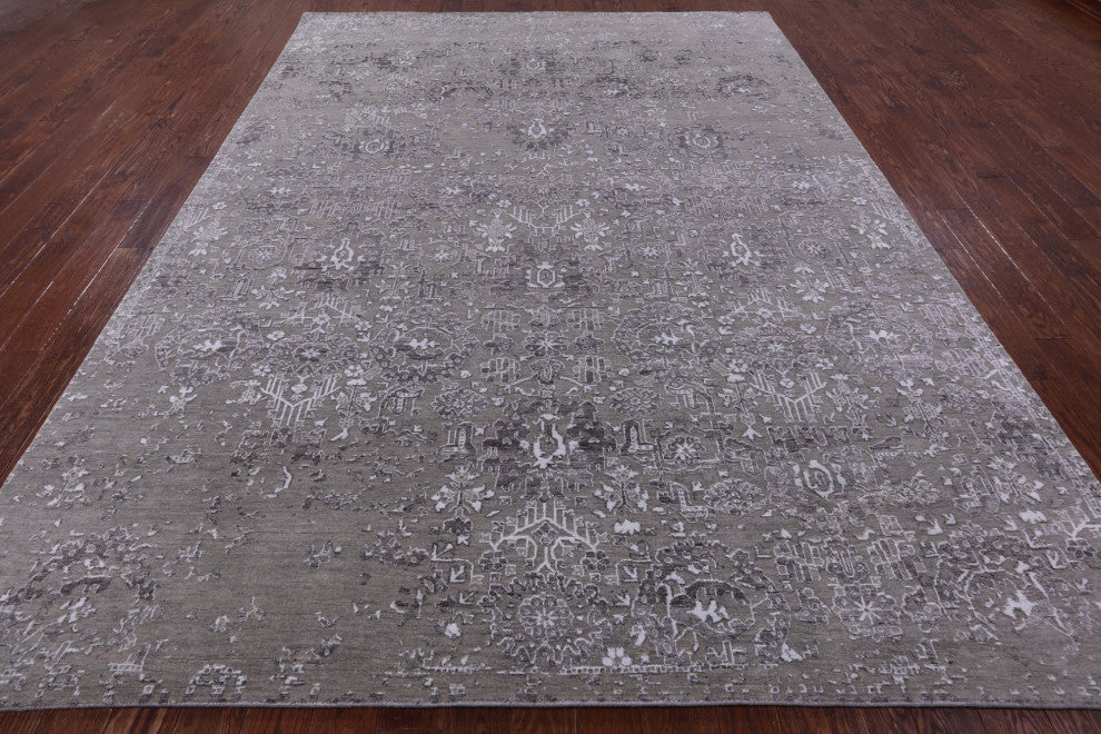 Wool & Silk Handmade Persian Rug 8' 10" X 12' 0" - Q15765