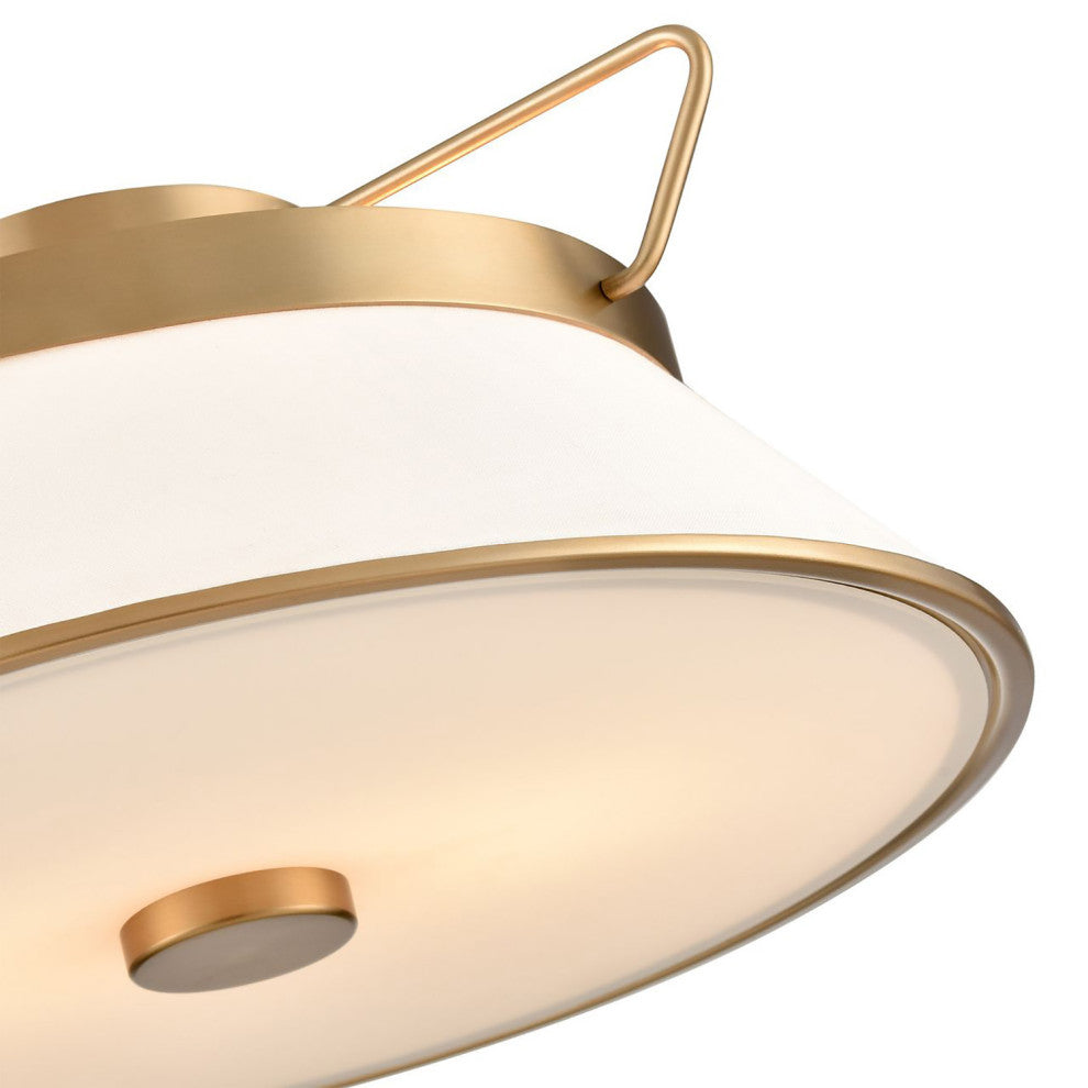 Layla - Semi-Flush Mount - Brushed Brass