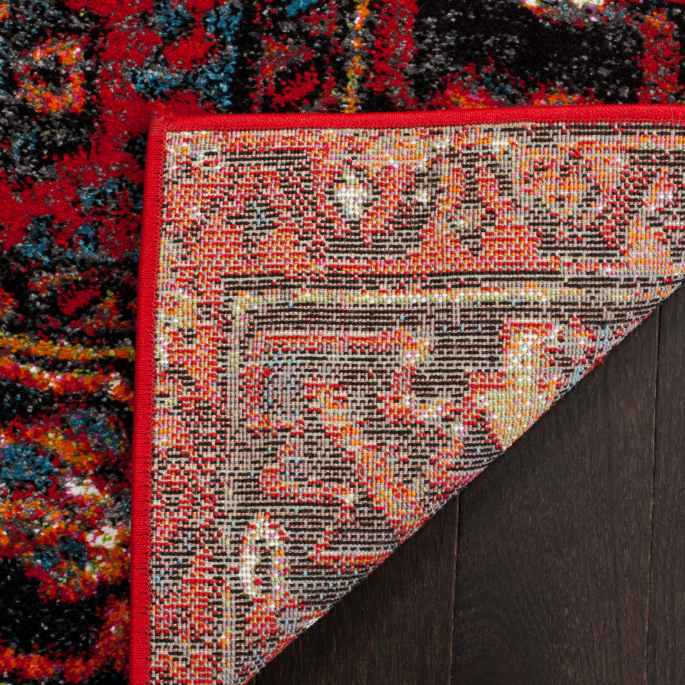 Safavieh Vintage Hamadan Colllection, VTH211 Rug, Red/Multi, 5'3"x7'6"