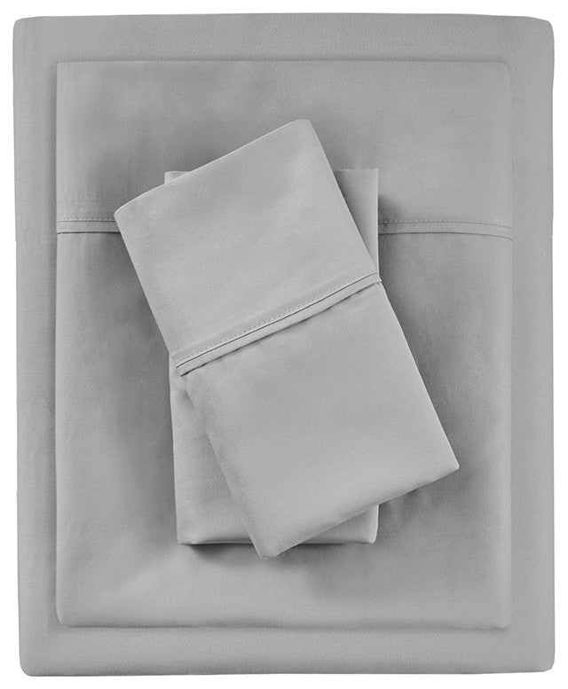 Beautyrest 1000 Thread Count Thermal Management Sheet Set, Light Gray, Full