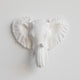 Faux Mini Elephant Wall Mount Wall Decor, White