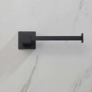 Cube 4-Piece Bathroom Hardware Set, Matte Black