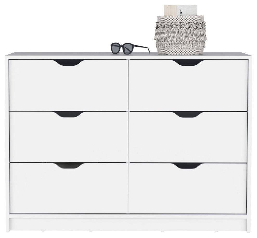 Houma 4 Drawer Dresser, White