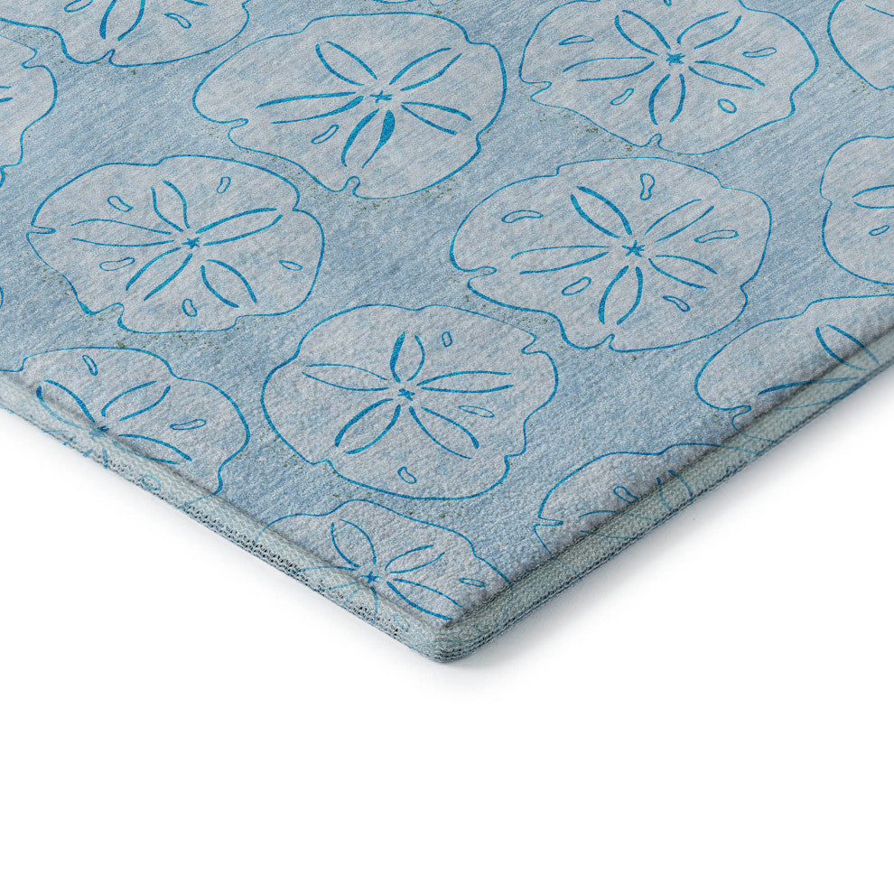 Addison Premium Washable Mayfield AMF189 Blue 2'3" x 7'6" Runner Rug
