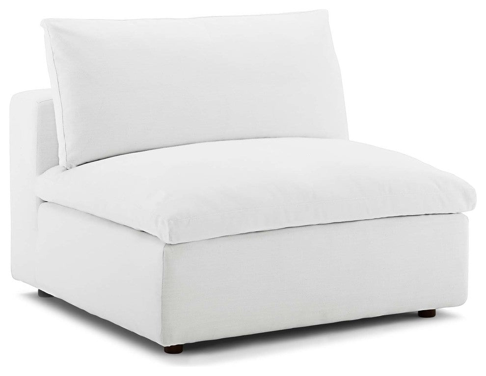 Commix Down Filled Overstuffed 4 Piece Sectional Sofa Set, White