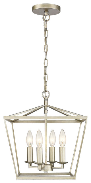 4-Light Dual Mount Pendat Lantern champagne (silver/gold) finish