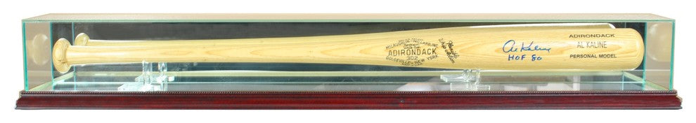 Glass Baseball Bat Display Case, Cherry