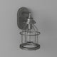 Brensten 1-Light Outdoor Wall Lantern, Weathered Iron