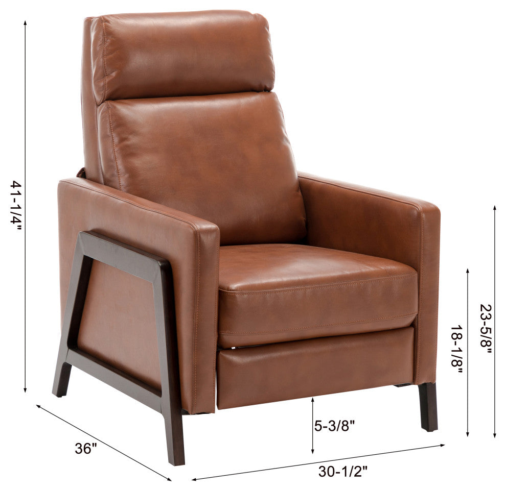 Maxton Push Back Recliner, Caramel