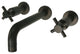Kingston Brass Two-Handle Wall Mount Bathroom Faucet, Oil Rubbed Bronze