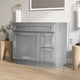 Vanity Art Vanity Base Cabinet, No Top, Drawers on Right, 36", Silver