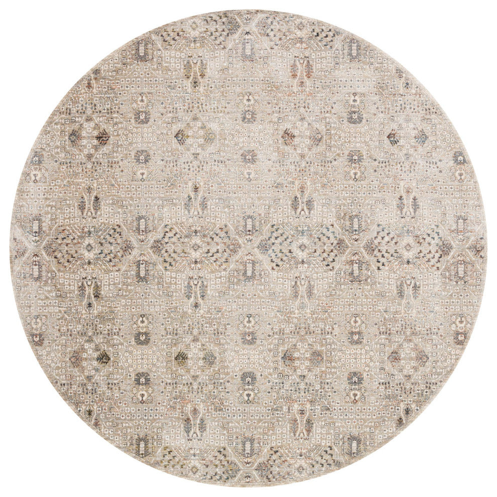 Theia Rug, Granite/Ivory, 1'6"x1'6" Sample