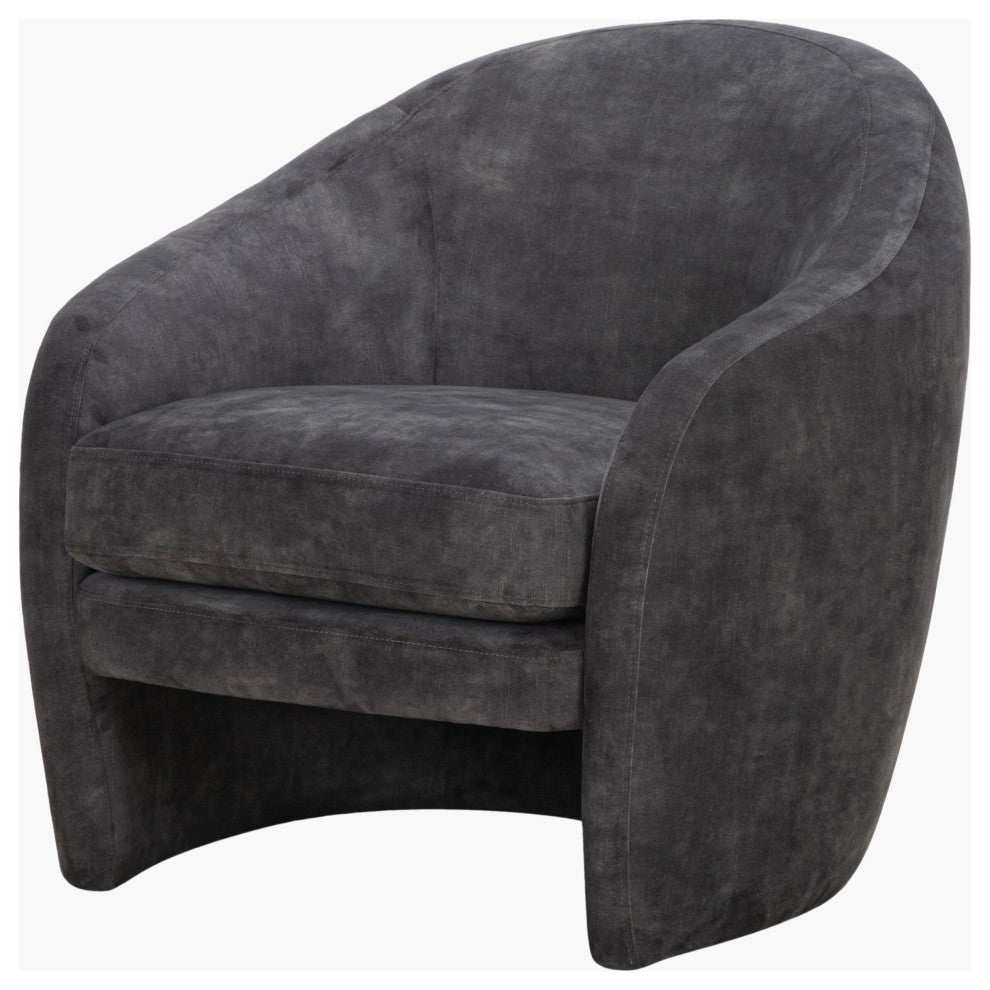 Galey Alix x Livabliss Hatcher GAHT-001 Accent Chair, Grey, 31"H x 32"W x 32"D