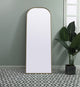 Metal Frame Arch Full Length Mirror 28X74 Inch, Brass