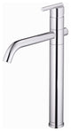 Parma Single Handle Vessel Filler w/ Metal Grid Strainer Chrome, Chrome