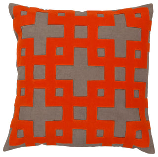 Layered Blocks Pillow 18x18x4, Down Fill