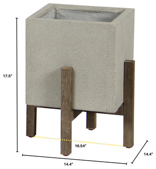 Patio 14" Wide Square Standing Pot