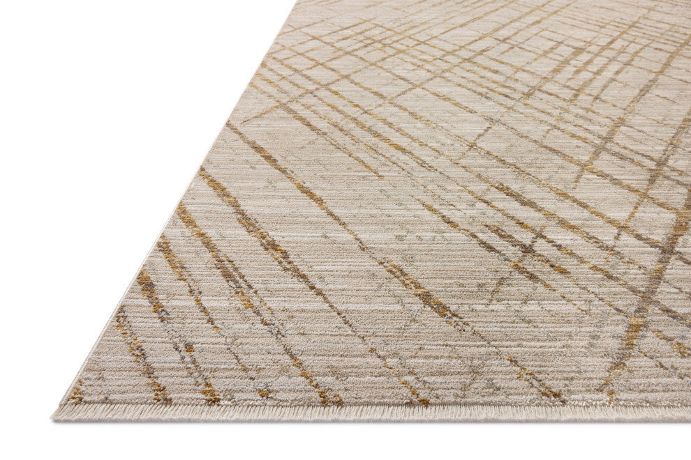 Loloi II Wade Beige / Gold 7''-10" x 7''-10" Square Area Rug