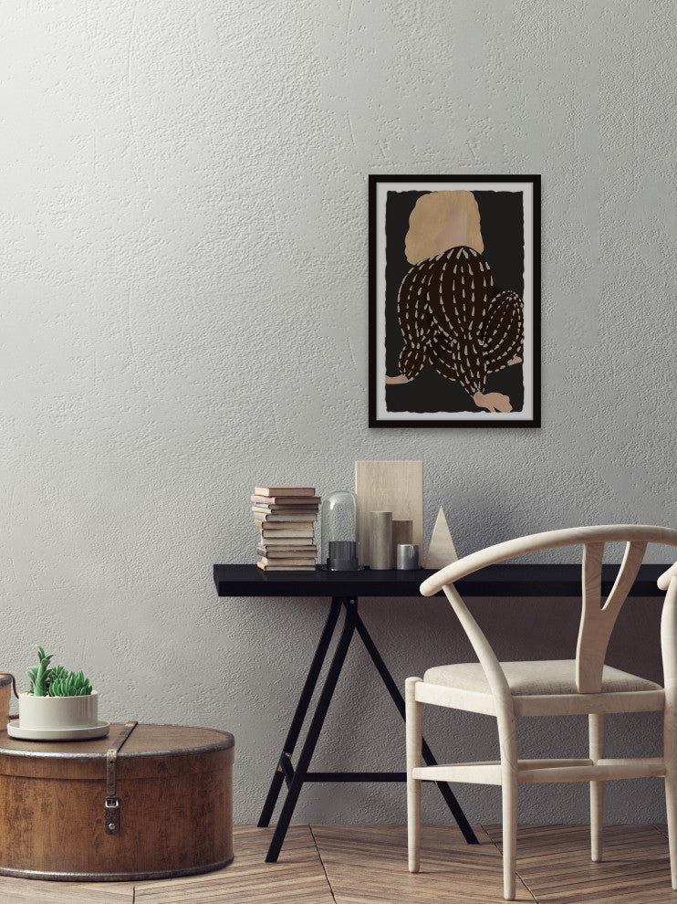 "Happy Mind Happy Life" Framed Painting Print, 12x18