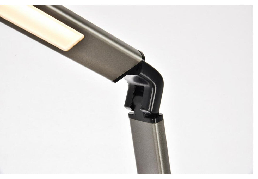 Illumen Collection 1-Light Metallic Grey Finish Led Desk Lamp