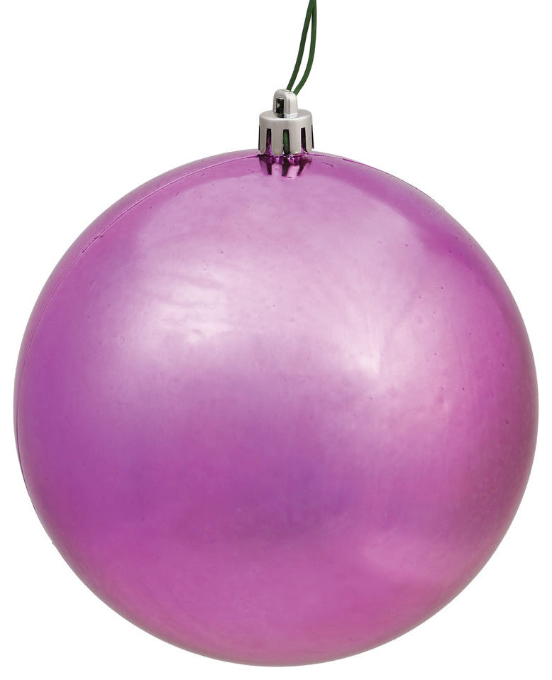 8" Mauve Shiny Ball Uv Drilled Cap