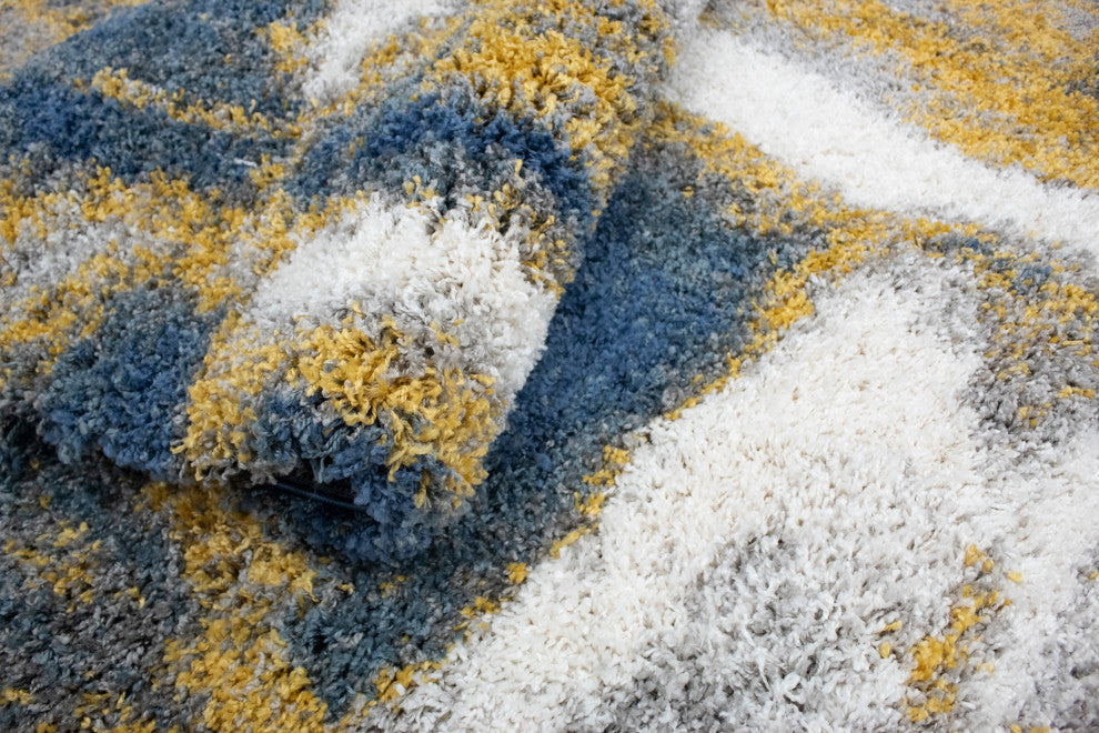 Noori Rug Shag Walsh Blue/Gold Rug
