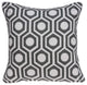 HomeRoots 20" x 0.5" x 20" Traditional Gray and White Pillow Cover