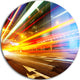 Car Light Trails In Hong Kong, Cityscape Photo Disc Metal Wall Art, 23"