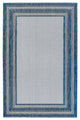 Carmel Multi Border Indoor/Outdoor Rug, Navy, 4'10"x7'6"