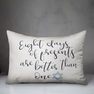 Eight Days of Presents 14"x20" Throw Pillow