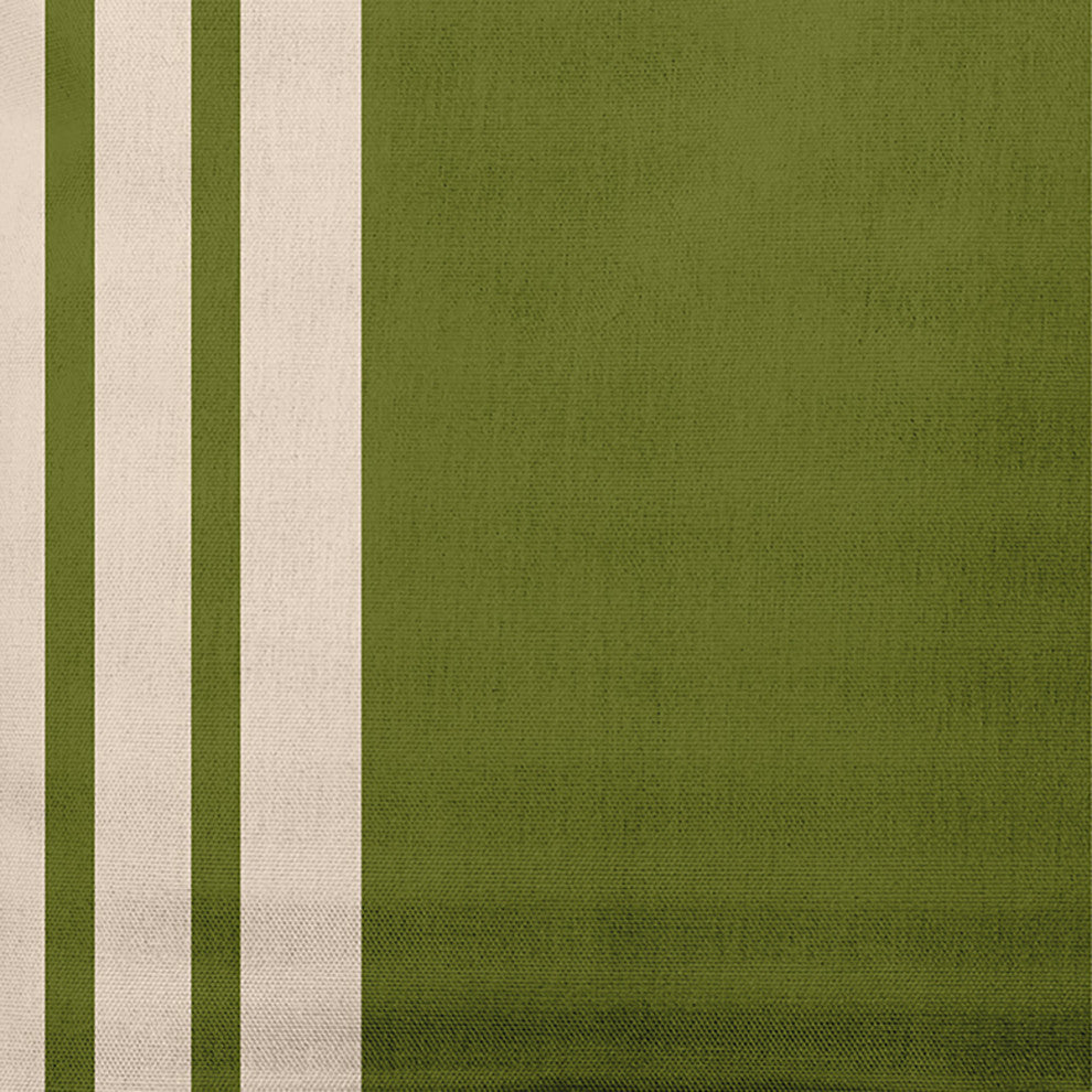 16"x16" Stripe Decorative Throw Pillow, Olive
