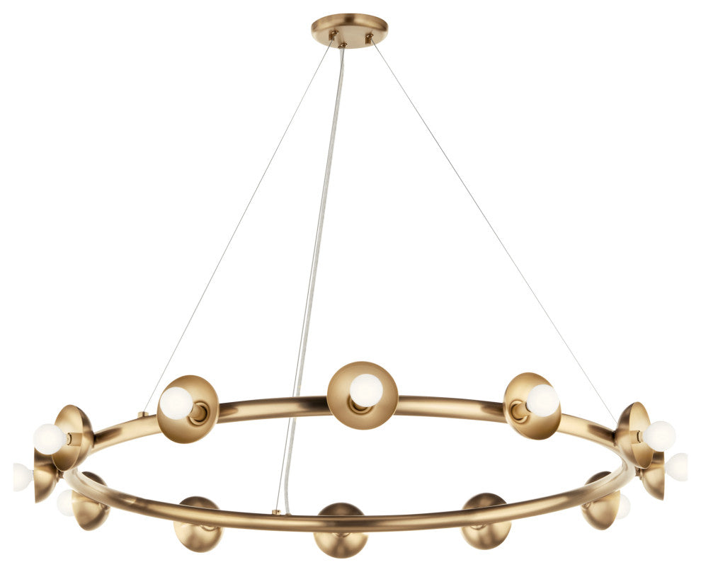 Palta 42" 12 Light Chandelier, Champagne Bronze