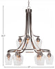 Paramount 9 Light Chandelier, Brushed Nickel Finish, Brushed Nickel