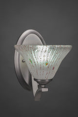 Zilo Wall Sconce, Graphite, 7" Frosted Crystal Glass