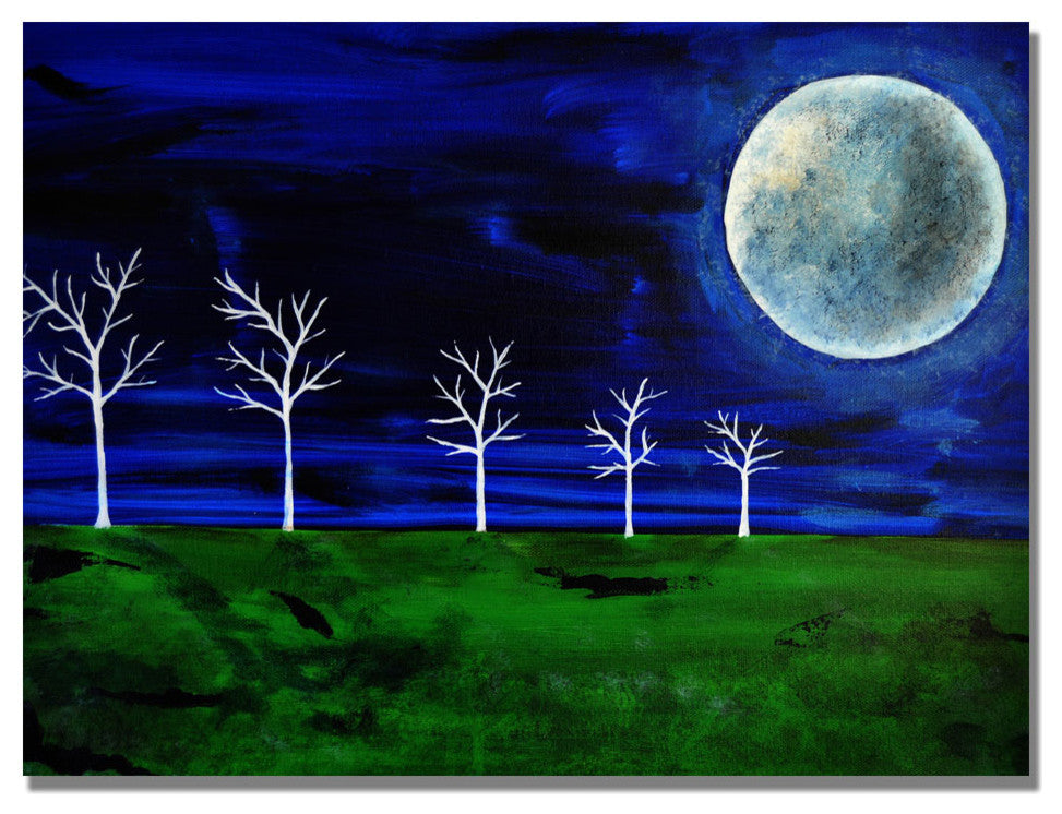 'Blue Moon' Canvas Art by Nicole Dietz