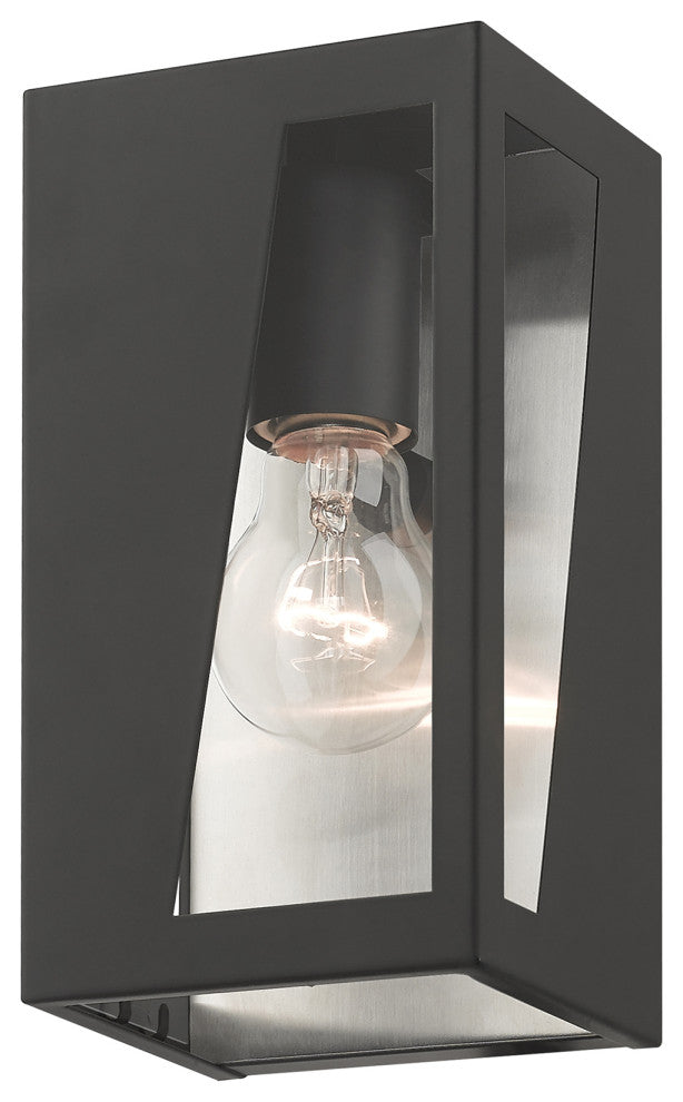 Livex Lighting Forsyth 1-Light Black Outdoor Small Wall Lantern