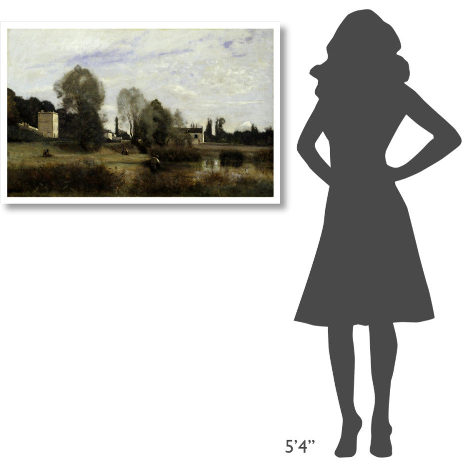 "Ville d'Avray, 1865" Print by Jean-Baptiste-Camille Corot, 42"x27"