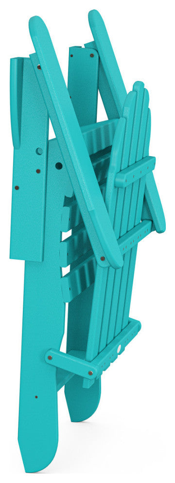 Polywood Classic Folding Adirondack Chair, Aruba