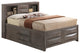 Storage Bed, Taupe Gray, King