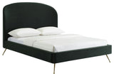 TOV Furniture Vivi Forest Green Velvet Bed in Queen