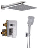 Brushed Nickel Wall Mounted  Shower Faucet Waterfall Shower Bar System, Brushed Nickle