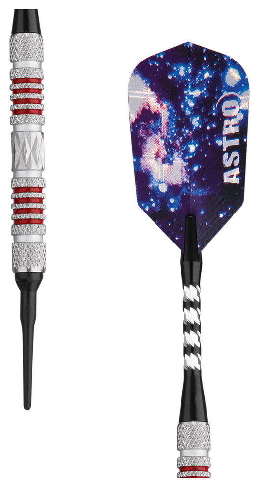 Astro Tungsten Soft Tip Darts, Red Rings, 18 Grams
