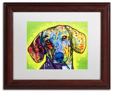 Dean Russo 'Dachshund' Framed Art, 11x14, Wood Frame, White Mat