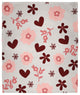 60x80" Flowery Love Valentine's Throw Blanket, Gray