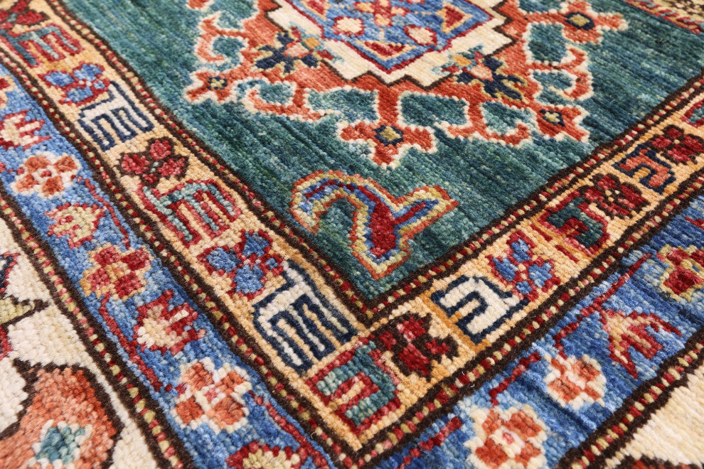 Super Kazak Hand-Knotted Wool Rug 5' 10" X 8' 9" - Q12940