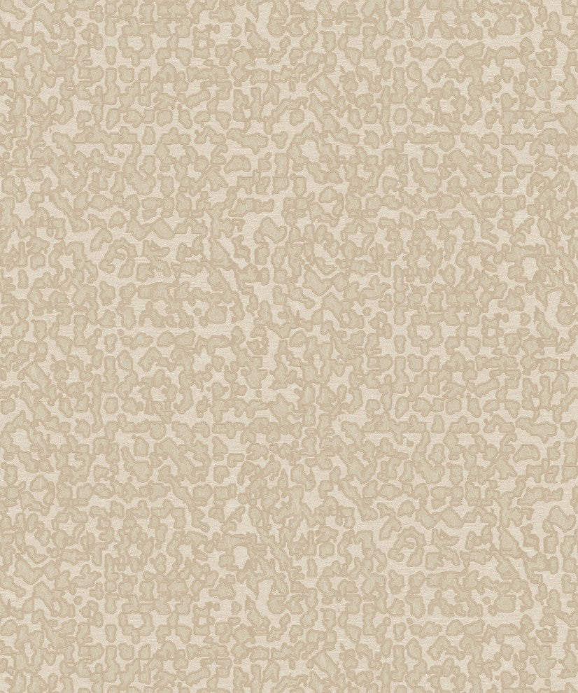 Natural Faux 2, Geometric Stone Wood Rustic Wallpaper, Light Yellow, Sample