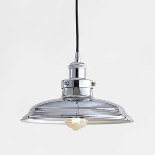 Felix 11" Adjustable Industrial Metal LED Pendant, Chrome
